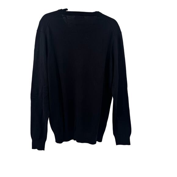 NWT Lindbergh black Cotton Knit W. V-Neck - Picture 7 of 8